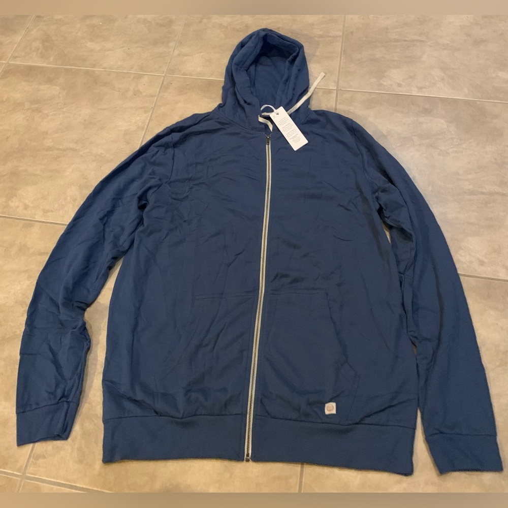 Marine Layer Full Zip Men’s Hoodie Jacket Faded Navy Blue NWT in Factory Bag